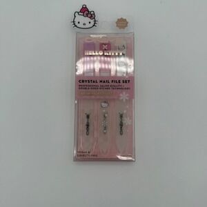 Hello Kitty Creme Nail File Set Crystal Professional Salon Quality New